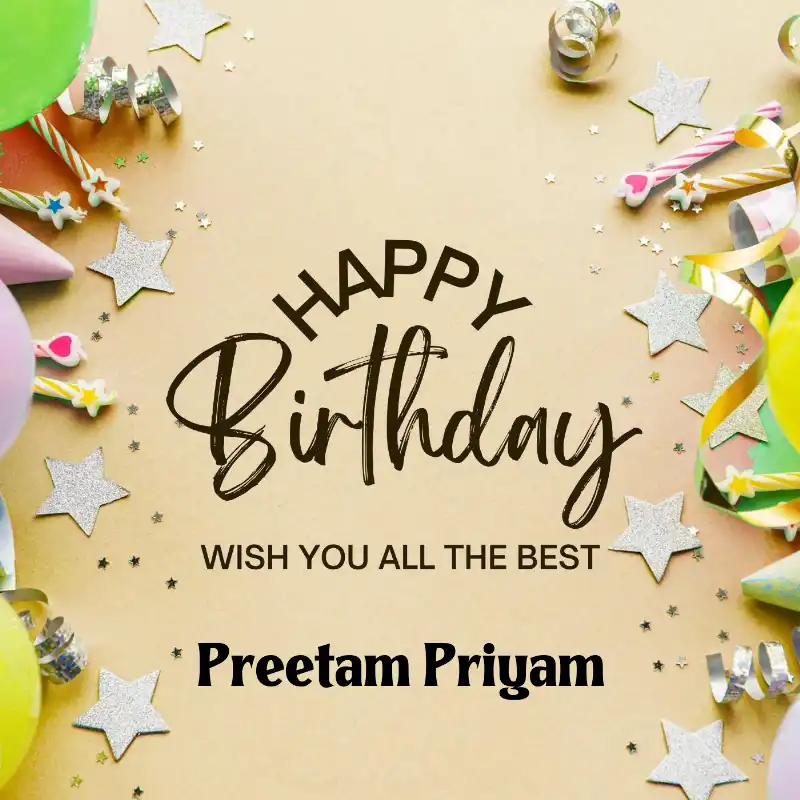 Happy Birthday Preetam Priyam Best Greetings Card